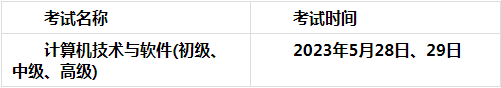 2023年上半年吉林軟考時間:5月27日至28日